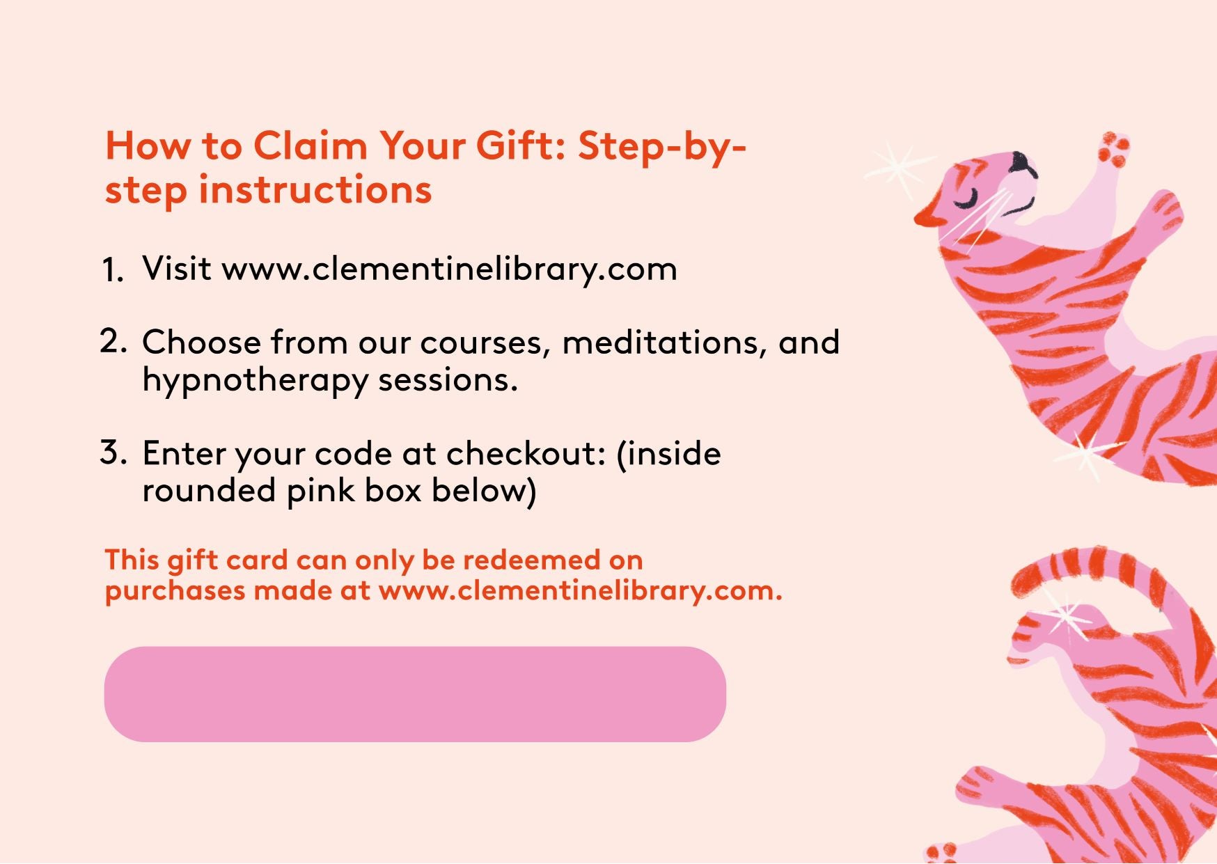 Clementine Wellbeing Gift Card (By Post) gift-card Clementine Digital Library 